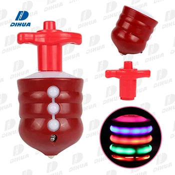 LICHENGTAI Trompo Giratorio Con LED Y Música - Juguete De Empuje Para Niños - ABS Ecológico Con Luces De 7 Colores - Regalo Ideal Para Pequeños