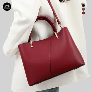 Minissimi Low MOQ Zipper Closure Modern Beg Wanita Water Resistant Solid PU Wallet Large Luxury Ladies Hand Bags