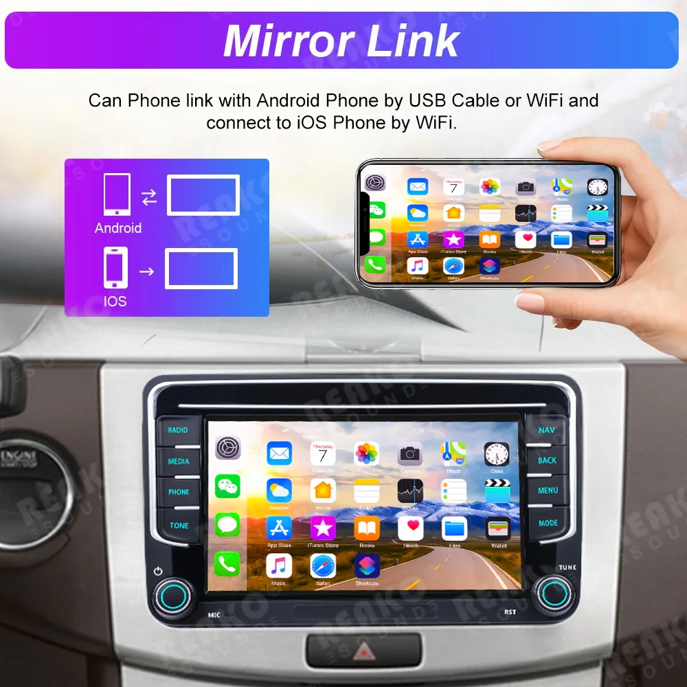 Android Car Radio Stereo Player 7'' Original Car Style for Volkswagen VW Golf 5 Polo Passat B6 Touran Polo Sedan Tiguan Jetta