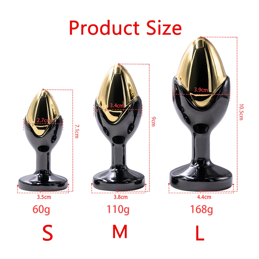 ODM S M L Coppia Plug Anale Giocattoli Sessuali Intimo Plug Anale in Metallo con Gioielli in Cristallo Dildo Massaggiatore per la Prostata Plug Anale al Tocco Morbido_voghion.com