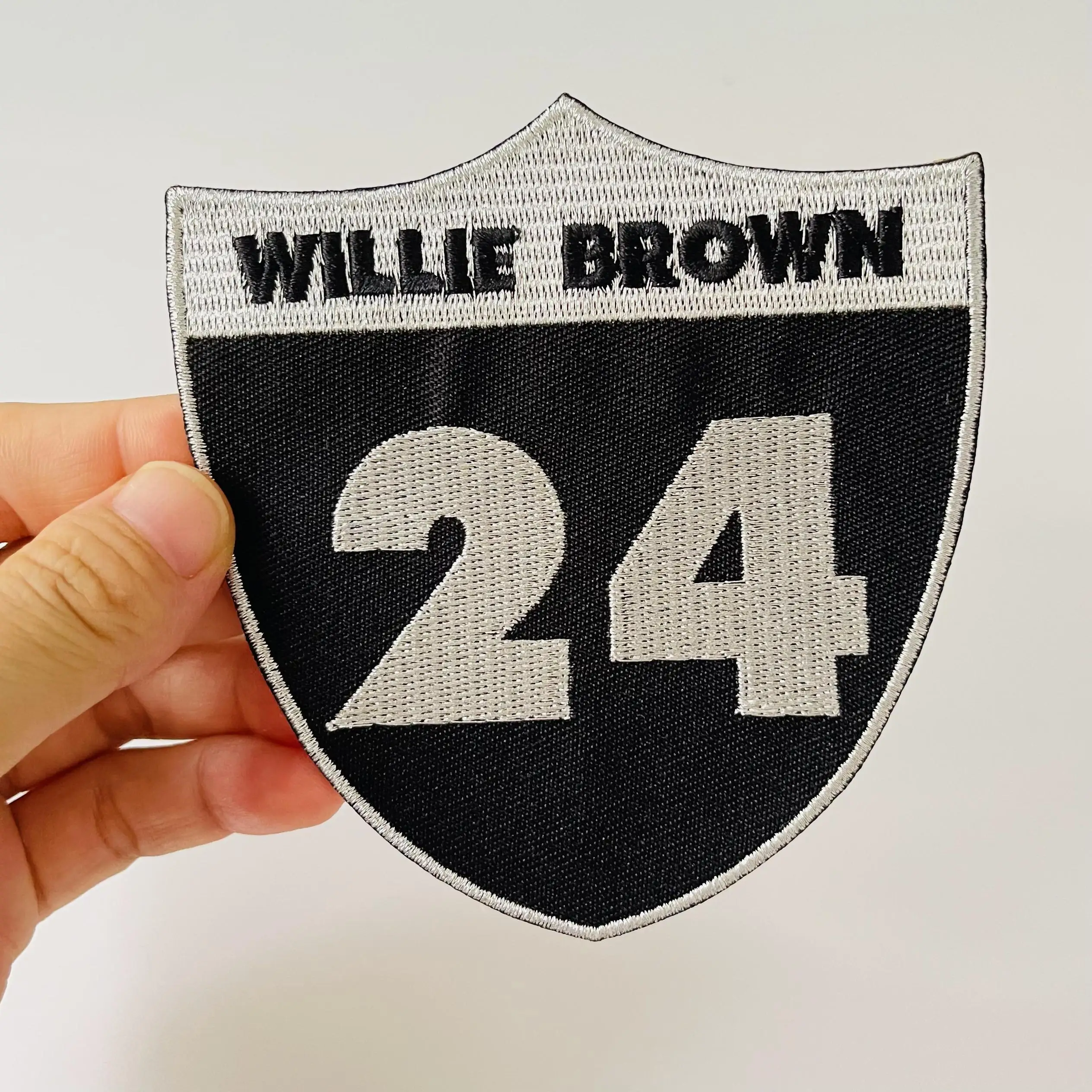 Embroidered Custom Oakland Raiders Patch Iron-On Football Jersey ODM