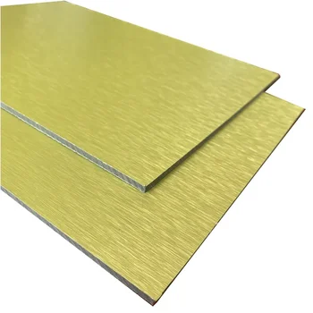 Gold brush acp/ acm alucobond panel 3mm 4mm Shandong Defeng supplier in China