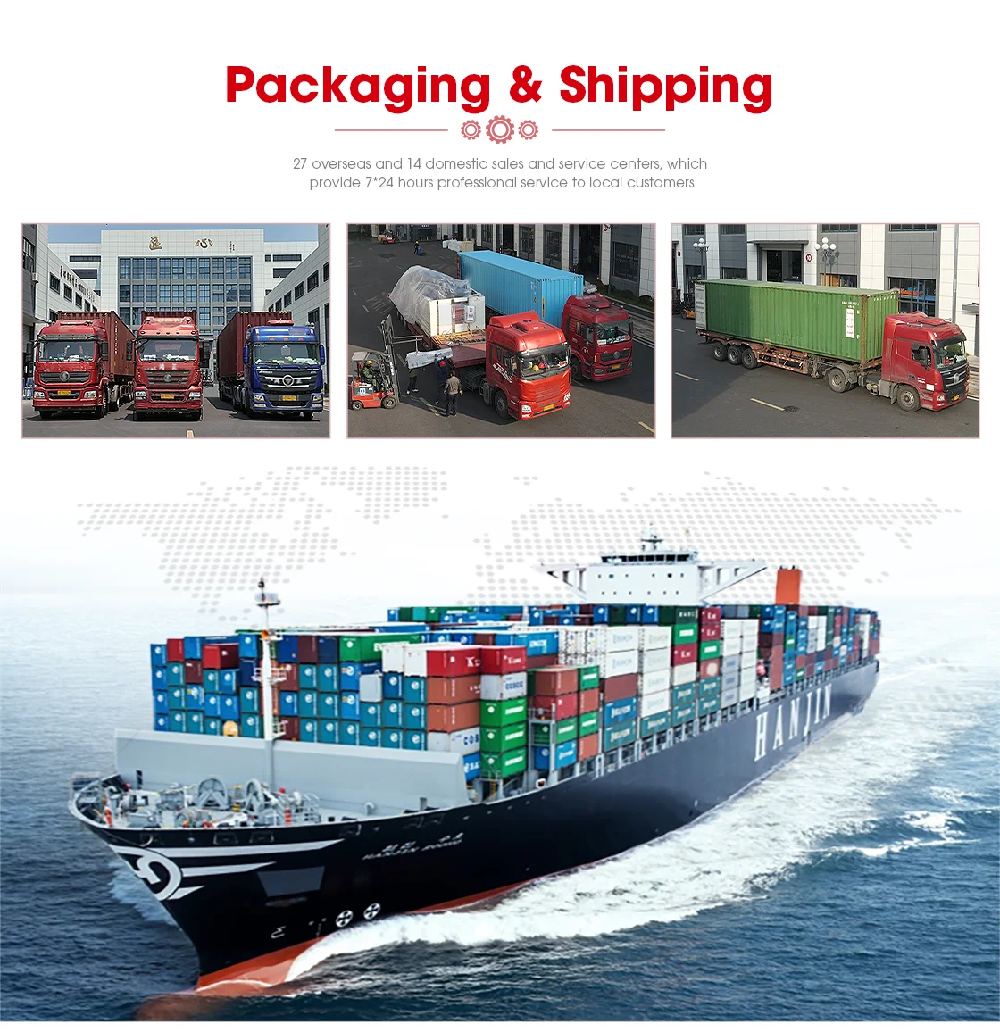 Packaging & shipping specifications