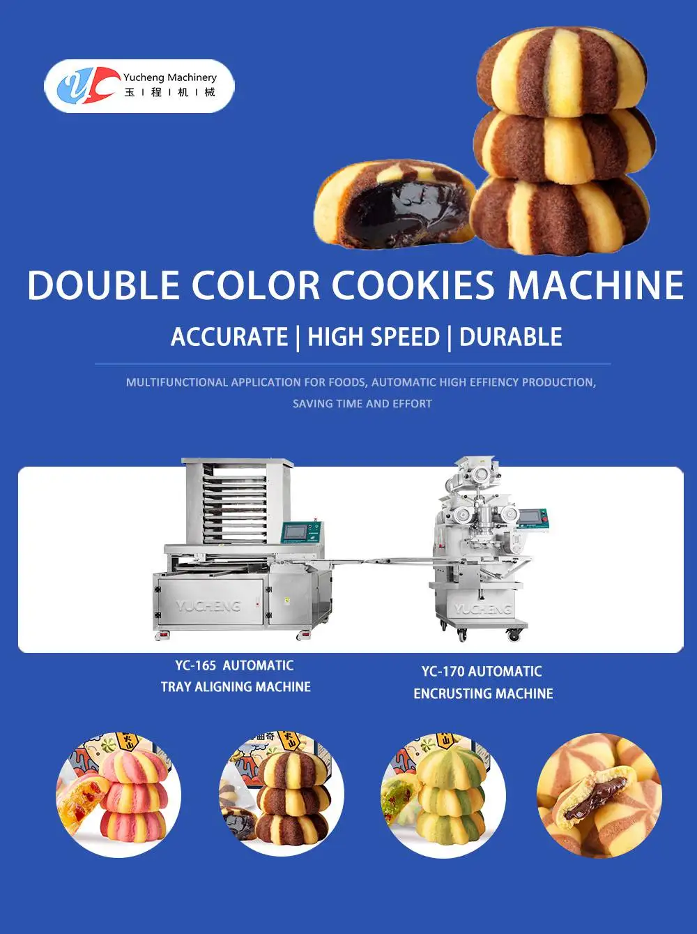 2024 Automatic Biscuit Cookie Machine Double Color Three Color Cookie Making Machine supplier