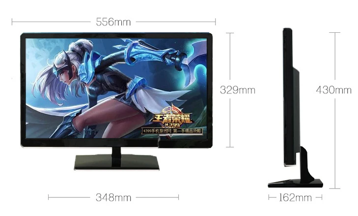 LCD Monitor Curved Gaming Monitor PC Wholesale 22 24 Inch Display 1k LED Black for Business FHD