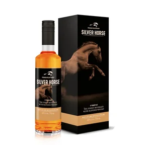 Wholesale Promotion Silver Horse Whiskey 700ml custom logo bottle alcoholic beverage spirit manufacturers