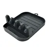 Rounded edge kitchen pot lid holder/gray