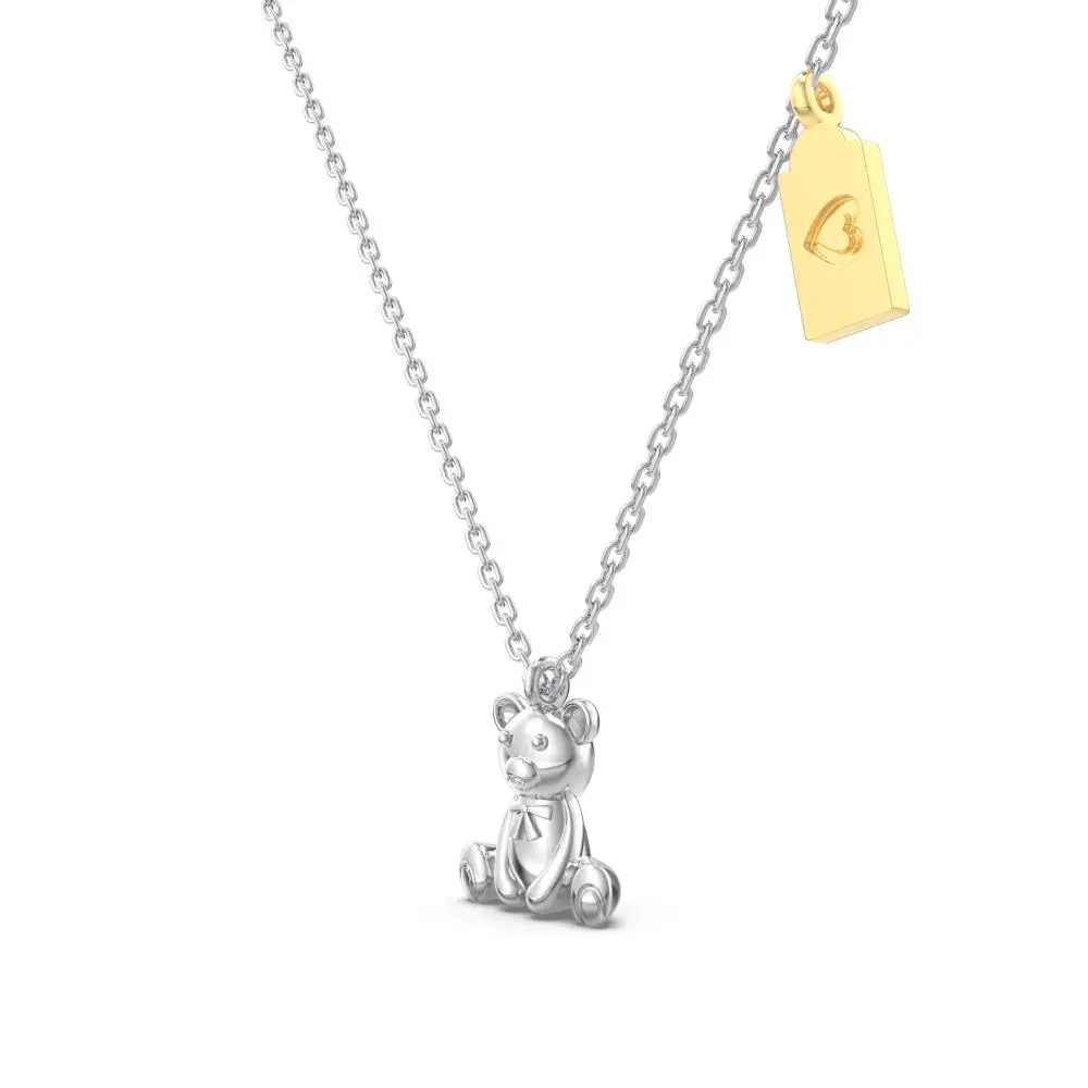 KAKODIY Fashion Luxury Fashion 925 Sterling Silver Jewelry 18K Gold Plated Pendant Bear Necklace detail 3