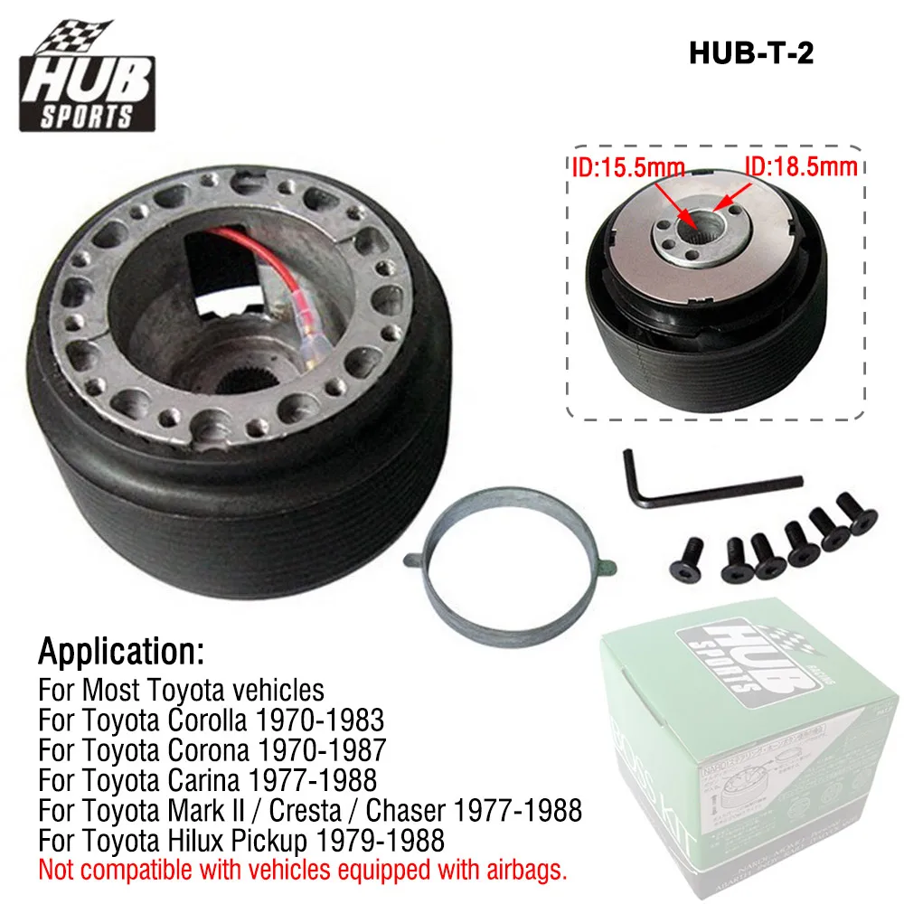 thumbnail image 2 of KYOSTAR Racing Steering Wheel Short Hub Adapter Boss Kit – Black Aluminum, Direct Fit For Toyota (121H) 2 of 6