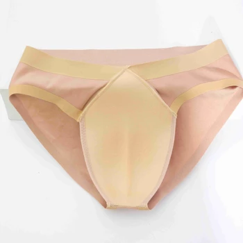 Factory Directly Wholesale 85%Polyamide 15%Spandex Seamless Gender-Bender Brief Butt Padded Panties for Men