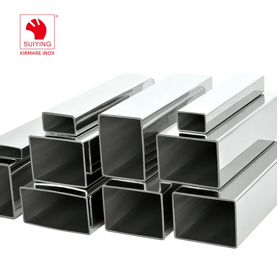 Hot-sale Stainless Steel Rectangle Pipes Specifications 304 Inox Tubing for Decoration