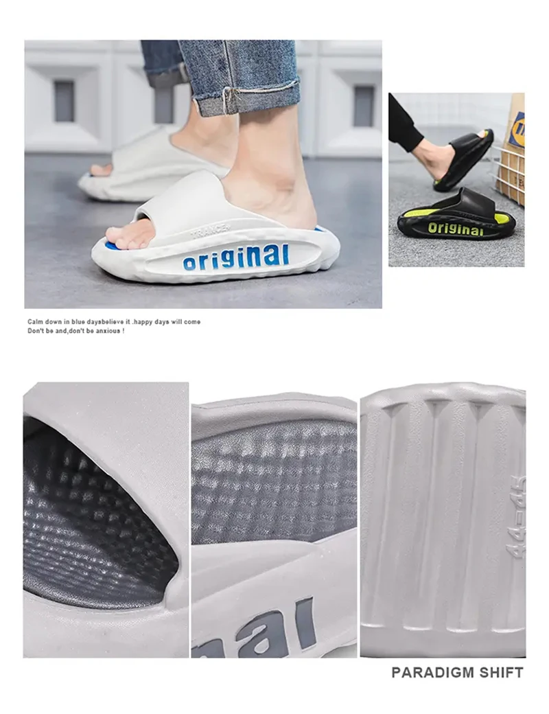 Fashion Custom Logo Sports Slippers Sandals Men Slippers Casual Sport ...
