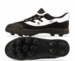 Оптовая продажа с фабрики, модная черная обувь для бега PE school boy OEM custom TF turf с шипами, тренировочная Спортивная вьетнамская футбольная обувь для мужчин