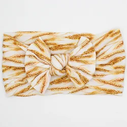 Узел для малышей и девочек постарше с бантом женские аксессуары волос различный цвет эластичная повязка на голову ручной работы; Детская лента волос;