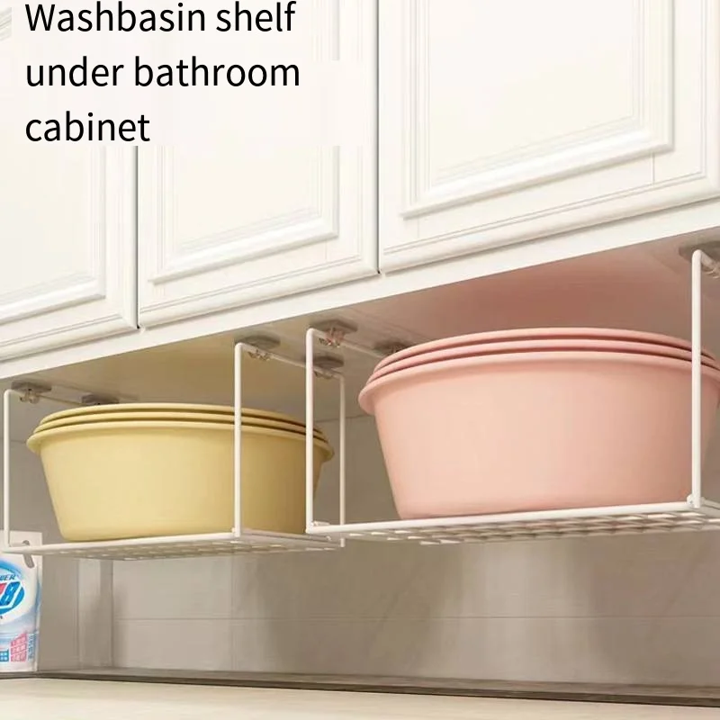 Washbasin storage shelf Under bathroom cabinet basin storage shelf Bathroom washbasin shelf under the wash basin storage device