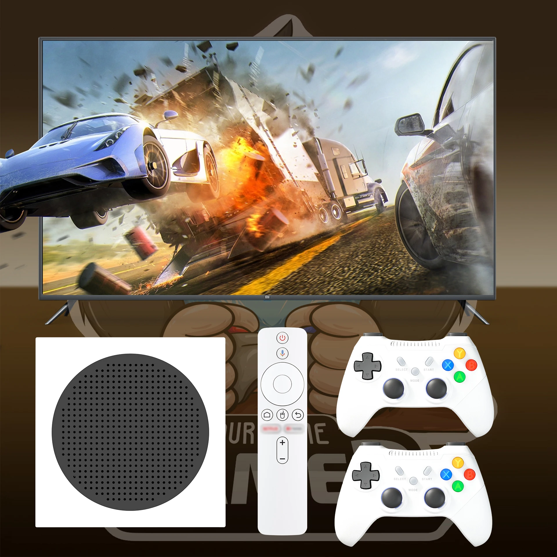 ZOKU G8 TV Game Box - 60000+ Retro Games & Dual Controllers