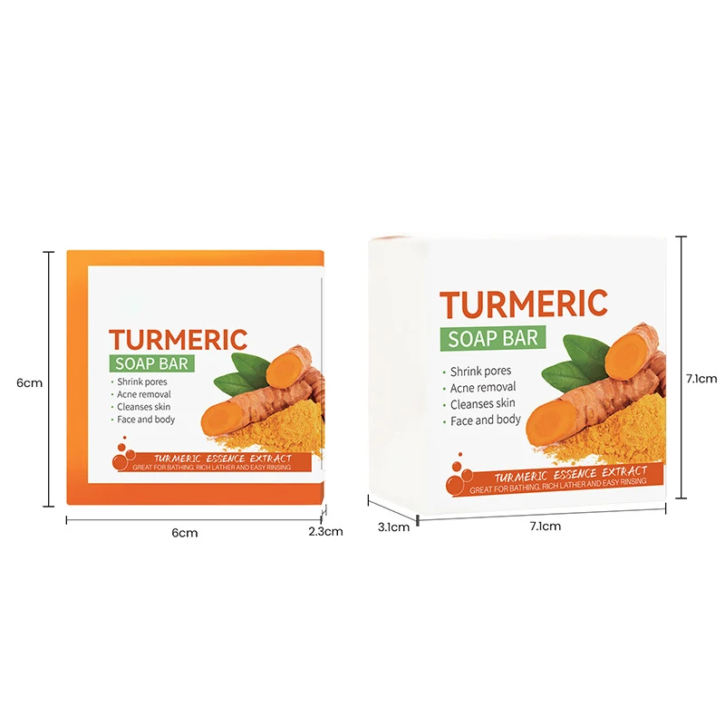 Pure natural turmeric and lemon soap for skin whitening handmade