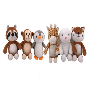 Soft Plush Toy Stuffed Animal: Cute Fox/raccoon/bunny/penguin/Monkey/Giraffe