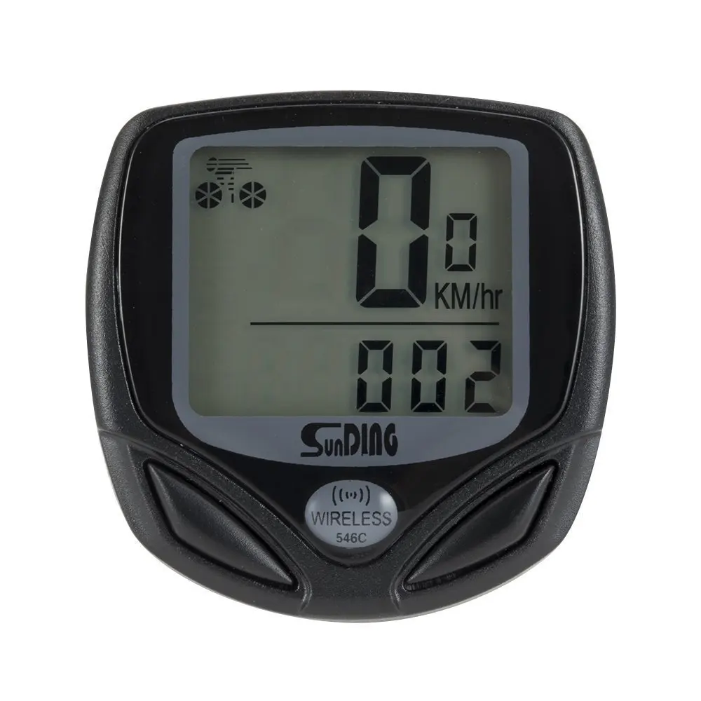Wireless Bicycle Speedometer and Odometer Wireless Waterproof Cycle Bicycle Computer with LED Display