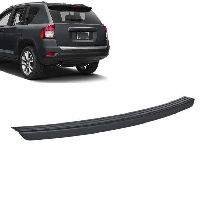 OEM rear body parts rear bumper chrome full black step pad face bar for Jeep compass 2011 2012 2013 2014 2015 2016 2017