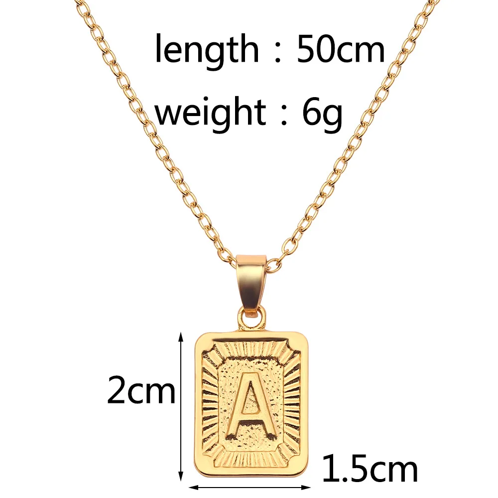 Initial Letter Pendant Halo Square 