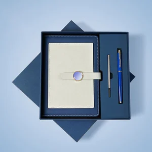 Manufacturer Wholesale Personalized A5 Hardcover PU Notebook With Pocket Lined Paper Student Notebook Stationery Gift Box