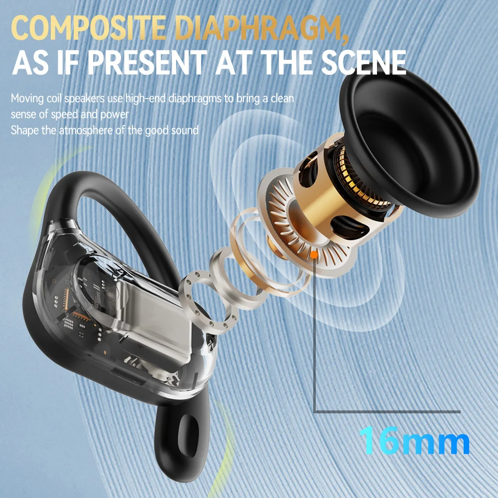 Lx03 Wireless Earphone Mini Earbuds Ear Clip Bone Conduction Noise Cancelling Wireless Headset