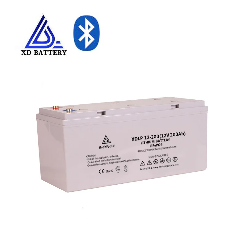 12V 200AH Lithium Battery for RV motorhome with BMS and LiFePO4 Battery charger 14.6V 20A