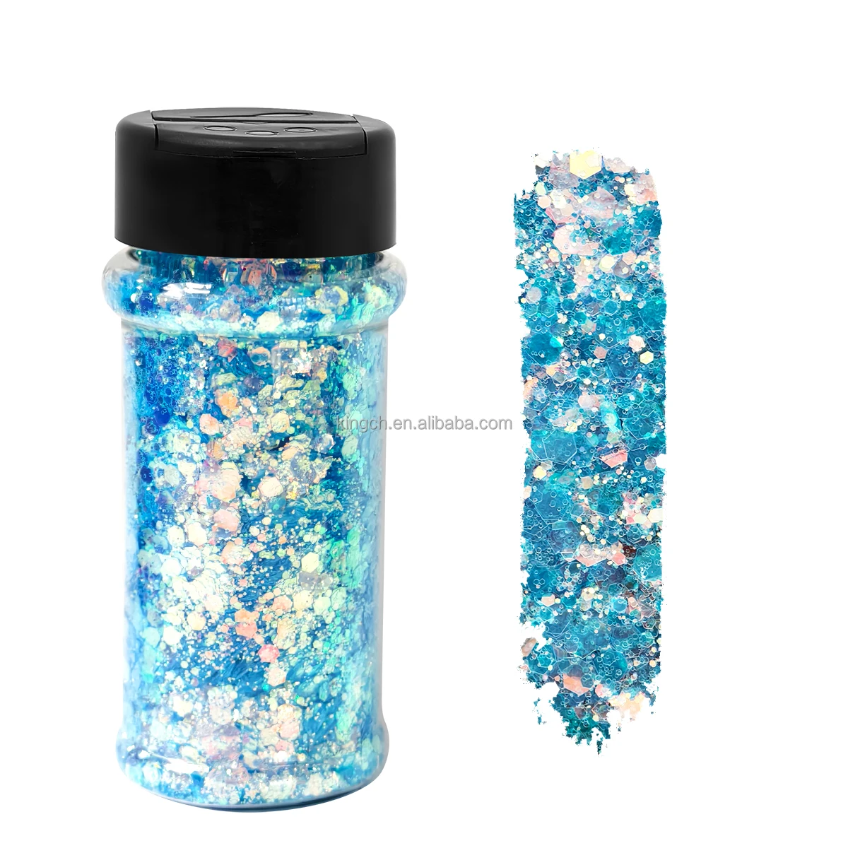 product factory wholesale cosmetic glitter powder hexagon pet bulk holographic glitter mixed chunky glitter powder for crafts 24 colors-9