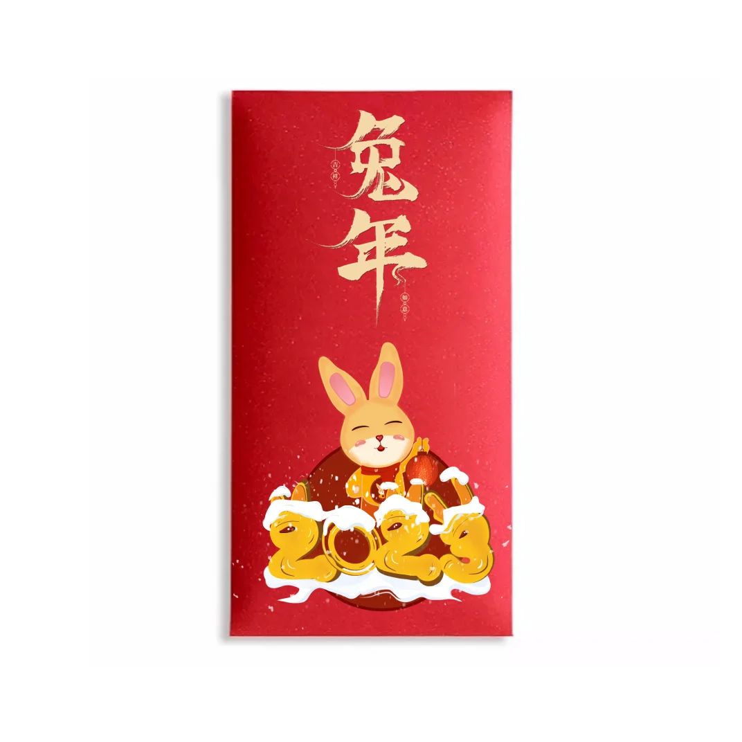 Custom Design Luxury Traditional Red Packet Hong Bao Ang Pow Red Packet  for Wedding Chinese New Year Festival