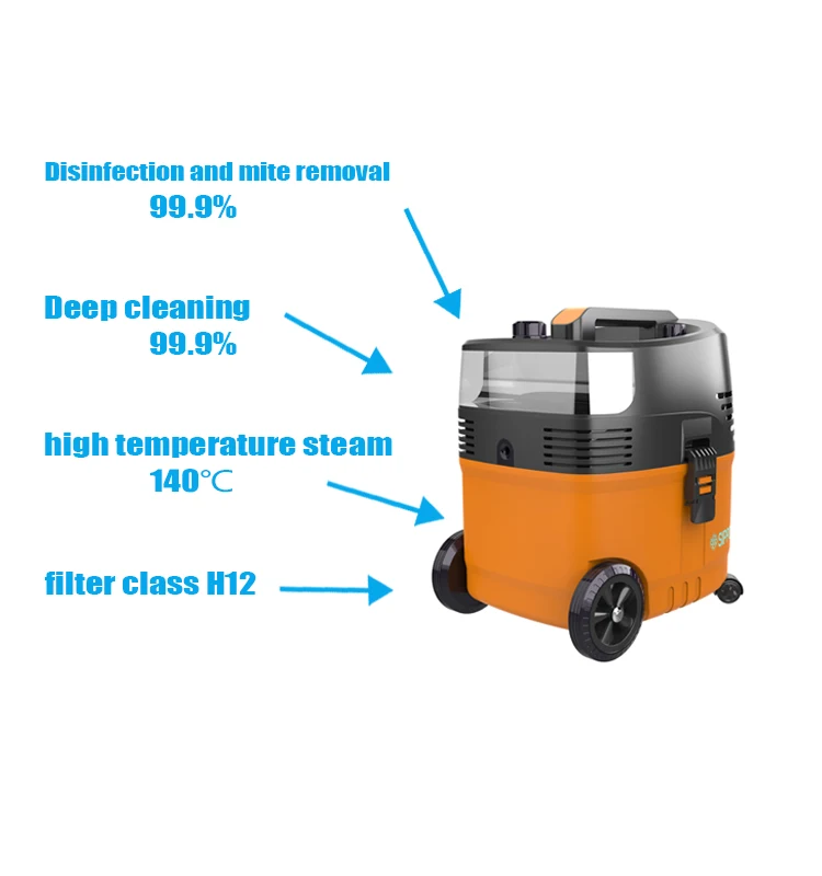 Handy 140 Degrees Celsius Steam 3 in 1 Carpet Cleaning Machines Industrial Aspirateurs Professionnel Vacuum Steam Cleaner