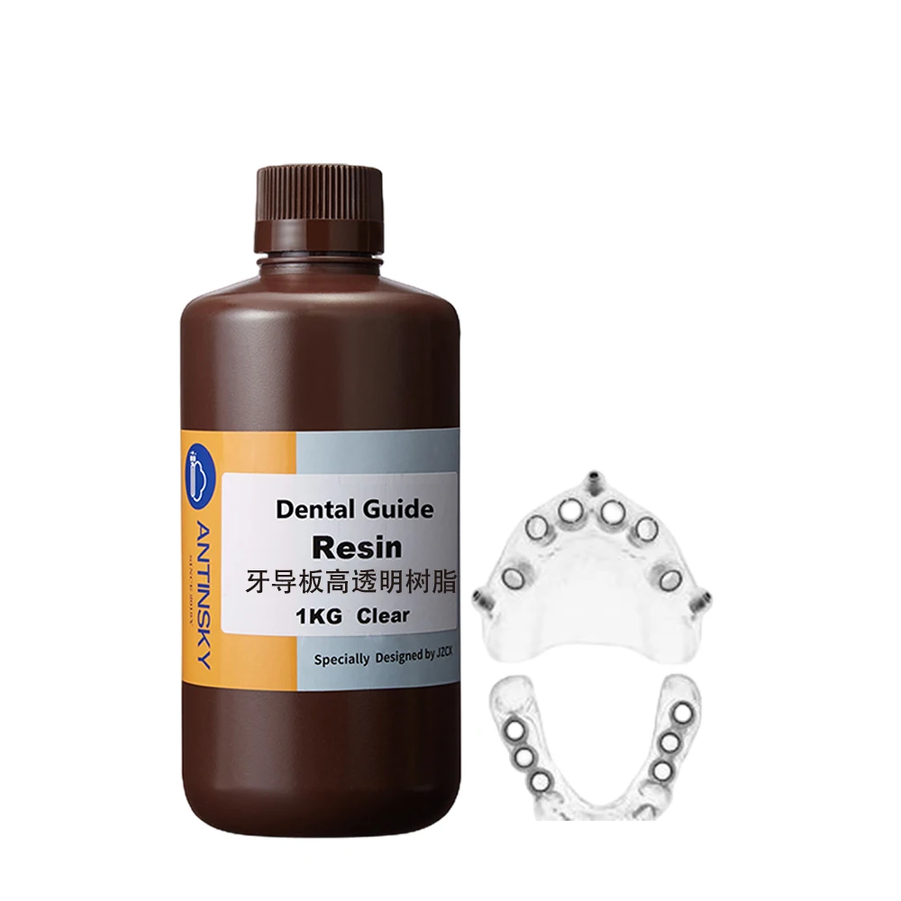 Resina Trasparente UV Resina Dental Guide Per Stampanti 3D DLP/LCD - Alta Precisione, Trasparente, 405nm UV Resina Per Protesi Dentali