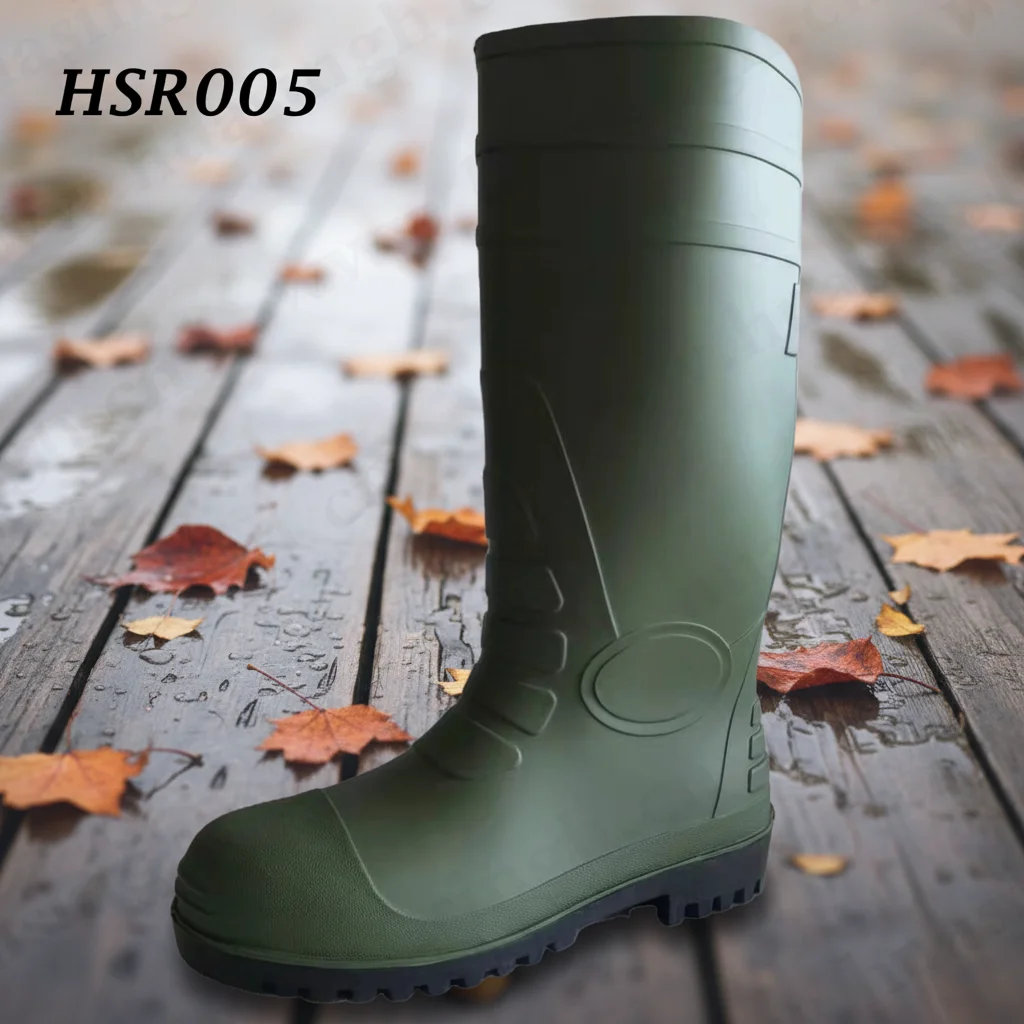 HY,mud Working All-season Suitable Integral Molding Wading Gumboots Breeding Farm SRC Standard Safety Rubber Boots HSR005