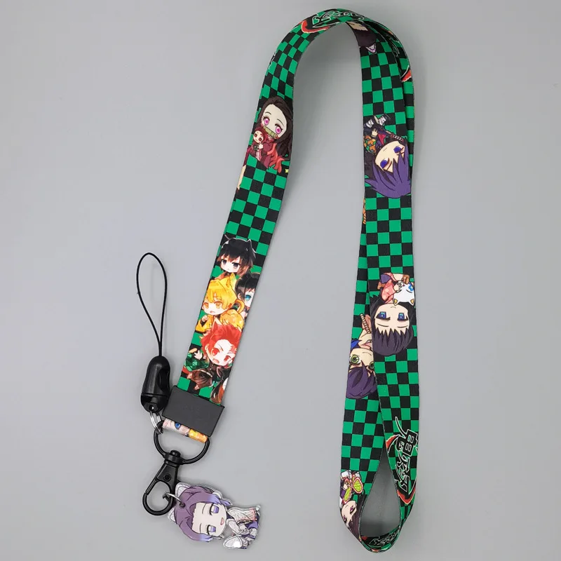 Professional manufacturer custom heat transfer printing anime cell phone lanyard supplier