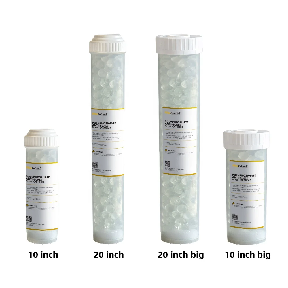 NSF Polyphosphate Crystals Antiscalant Balls Siliphos Water Filter Prefilter Anti-Scaling Transparent Sodium Siliphos Filter
