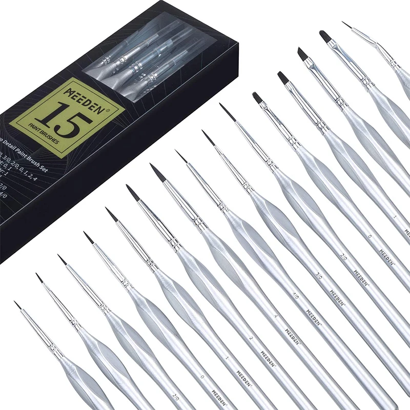 Nicpro 7 pièces pinceaux Peinture pour détails Fins, Petits pinceaux