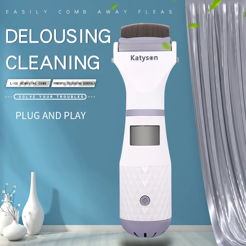 PSB electric hair cleaning brush comb pet hair lice remover