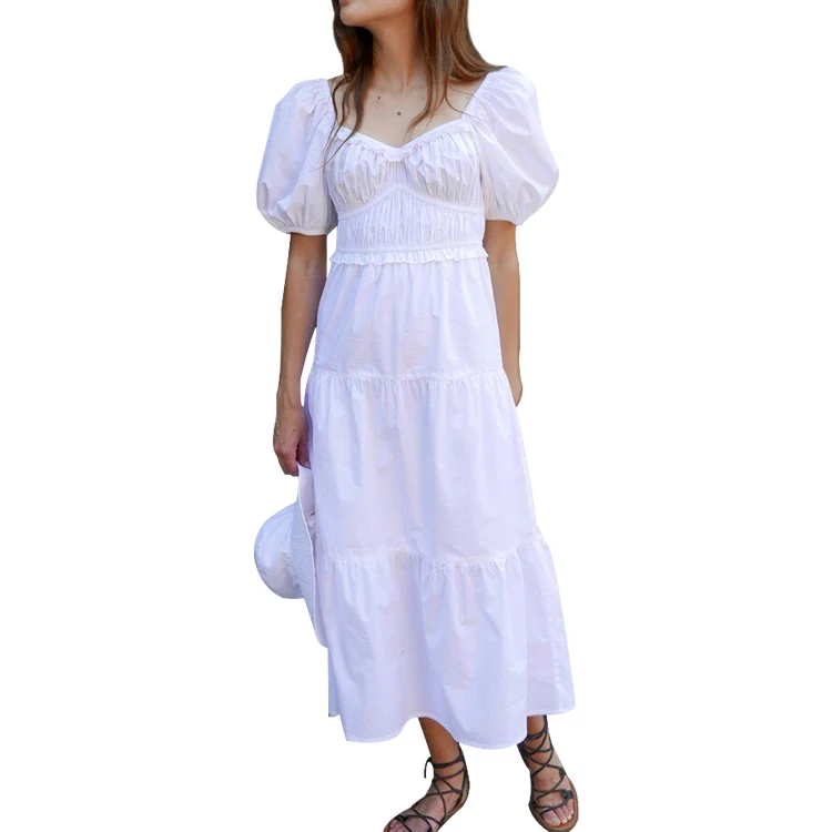 white midi dress women