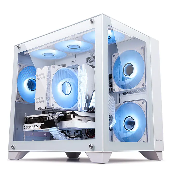 Glass side panel  Micro ATX Mini ITX Cube Custom MATX Gaming Computer Case PC Supports 240 water-cooled heat dissipation