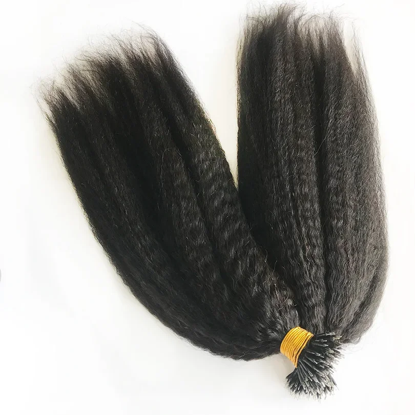 Păr peruan drept creț, inel Nano, pachete de păr 100% uman, 30 de inci, păr întreg, aspru, Yaki, pentru femei_voghion.com
