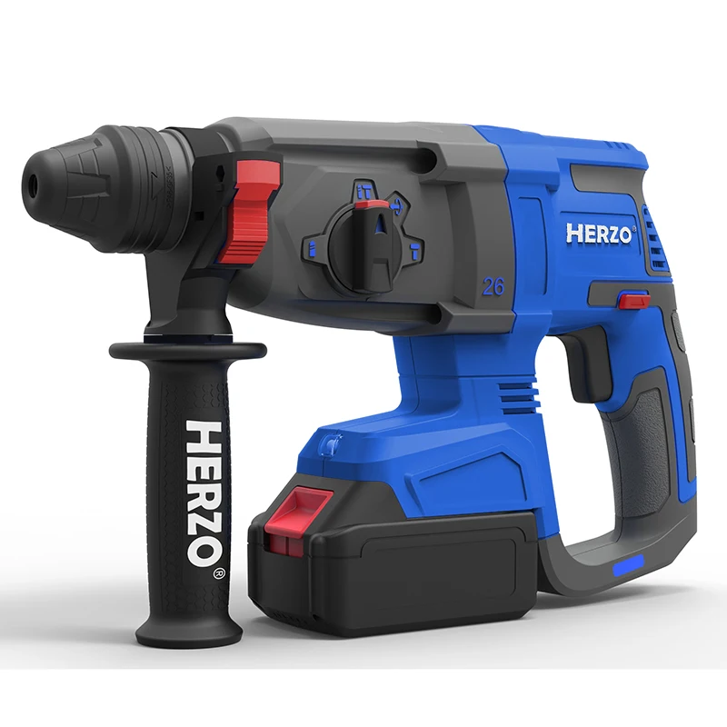Herzo 20v Cordless Multiuse Power Hammer Drill Machine Portable Jack
