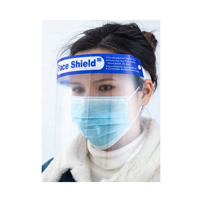 Scutum Faciale Plasticum Anti-Nebulosum et Anti-Scratch Cum Visore, Mascae Medicae pro Protectione et Separatione Faciei, Scutum Protectivum Faciale