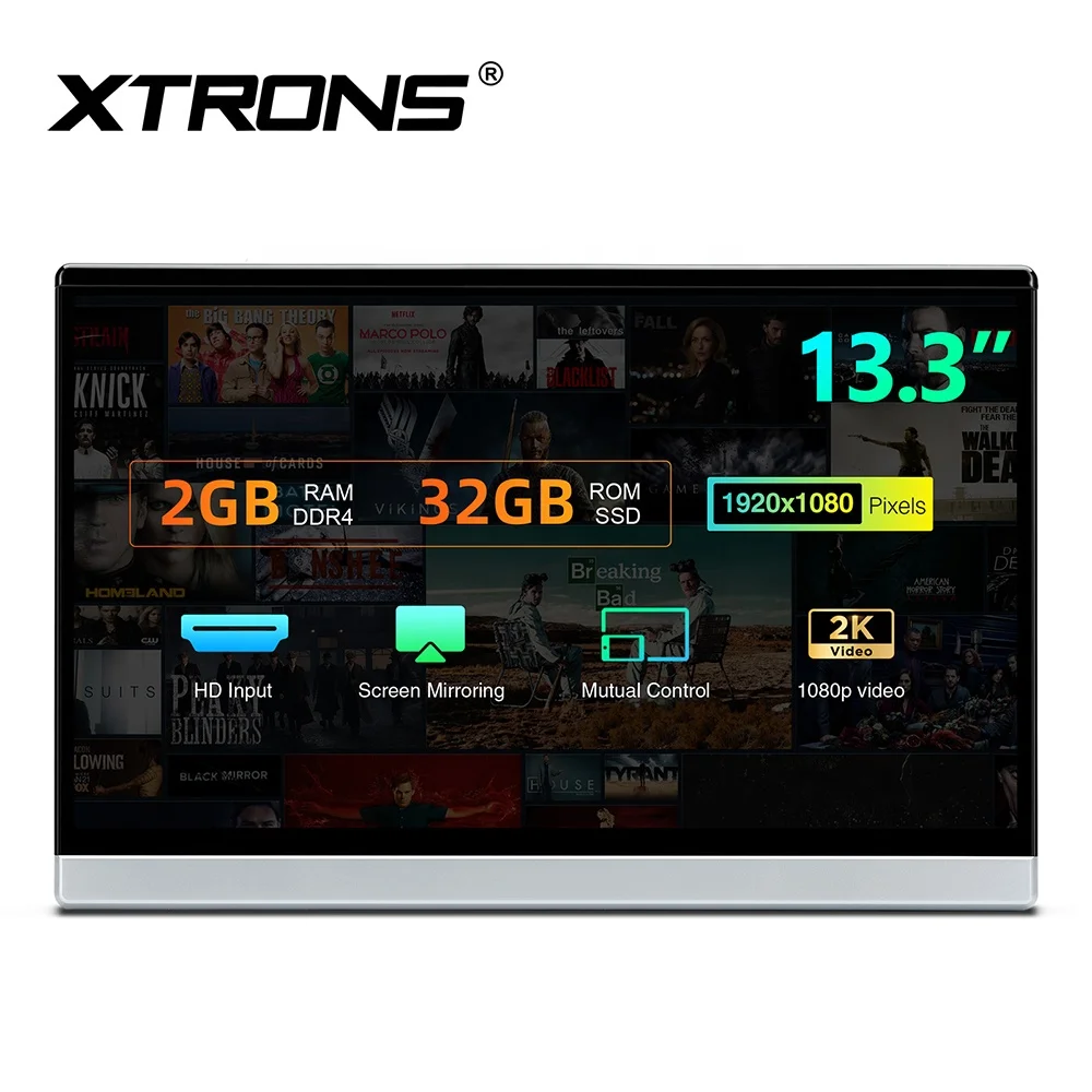 XTRONS 13.3インチ　2K 車後部座席モニター HM136AC XTRONS 13.3インチ 2K 車後部座席モニター HM136AC XTRONS13.3インチ2K