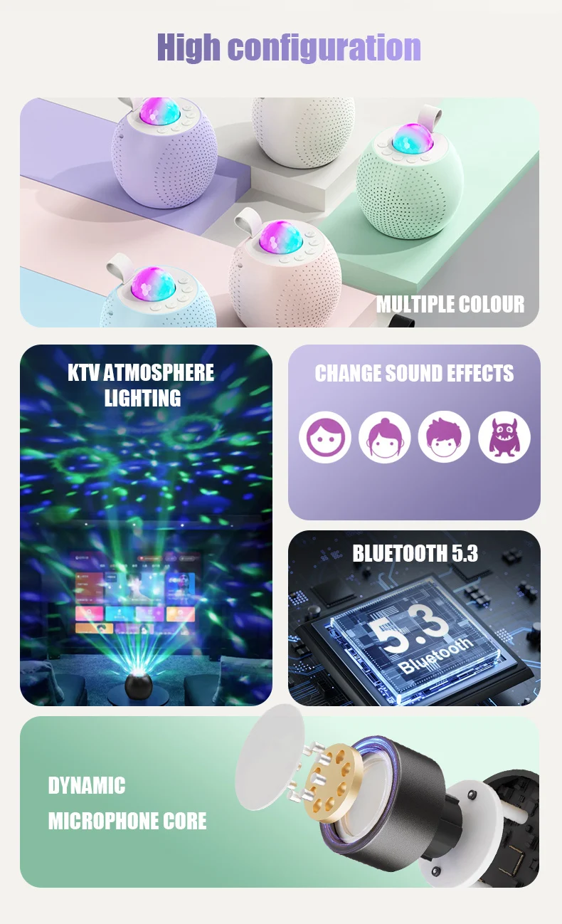 4-12 Years Old Christmas Toys Girls Gifts YZ01 Karaoke Machine With Speakers For Singing Birthday Party Gifts(pic5)