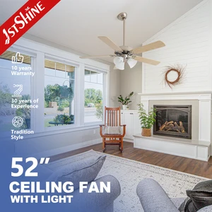 1stshine Ceiling Fan Reversible MDF Blades Fancy Ceiling Fan with Light Kit and Remote Control