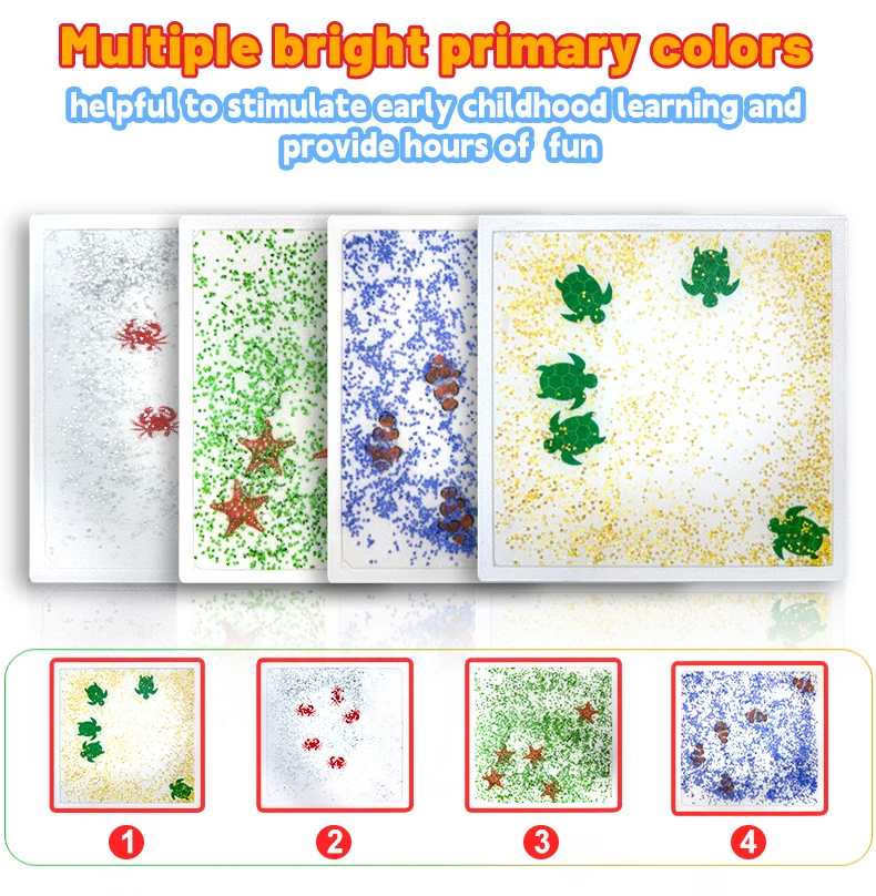 1 set of 4 children's early education sensitive liquid gel floor tile sensory room autistic children's game toys manufacture