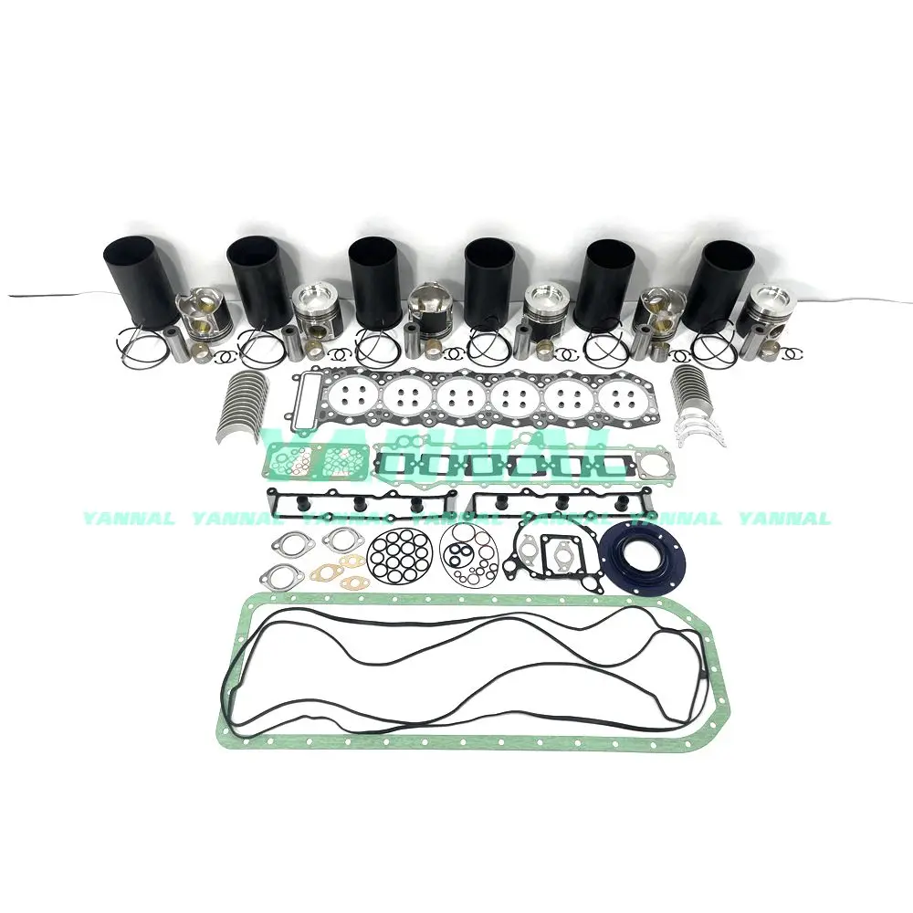 Factory Price Engine Overhaul Rebuild Kit With Gasket Set Engine Valves Main Connrod Bearing For Mitsubishi 6M60 Engine Spare Pa
