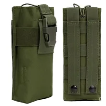Tactical Molle Radio Walkie Talkie Pouch Portable Interphone Holster with Duty Belt Holder Zipper Closure Made Durable Polyester