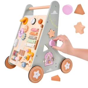 Multi-functional Children's Hand-eye Coordination Juguetes Wooden Frame Baby Walkers with Wheels Toys for Kids Boys Girls CE