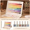 Paleta adhesiva funcional de 88 colores con diamantes dorados arcoíris